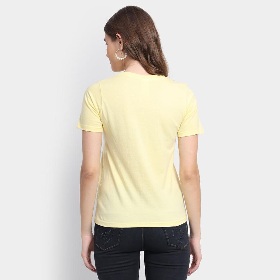 Ladies' Cotton T-Shirt, Yellow, large image number null